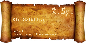 Kis Szibilla névjegykártya